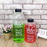1000ML with cloth cover plastic cup creative large capacity student cup cute cup transparent water glass water bottle portable cup