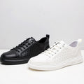 Cowhide Lace Up Versatile Breathable Soft Bottom Low Top Men's Board Shoes