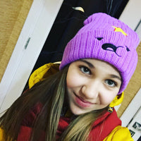 Cartoon Knitted Hat Autumn And Winter Double-layer Woolen Hat