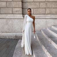 Draped Off The Shoulder Long Dress For Women