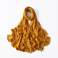 35 Colors Malaysia Pure Color Modal Curling Mercerized Cotton Scarf