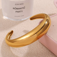 Open Bangle 18K Gold-plated Stainless Steel C-shaped Open Bangle