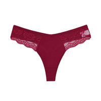 Women's Cotton Low V Waist Lace Stitching Underwear