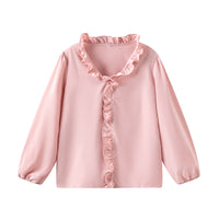 European And American-style Long-sleeve Ruffled Blouse For Women