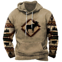 3D Printing Popular Fashion With Rope Pocket Hooded Sweaters Menswear