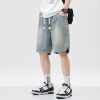 Men's Loose Casual Starry Sky Pattern Denim Shorts
