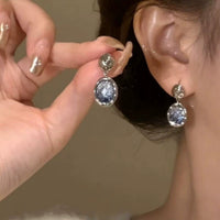 Irregular Blue Starry Sky Pendant Earrings