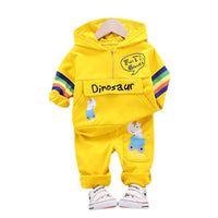 Baby Sports Long-sleeved Hooded T-shirt Trousers Two-piece Children's Suit Trend