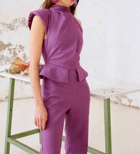 Fashionable Asymmetric Design Jumpsuit Slim Fit Slimming
