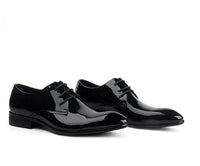 Leather Lace-up Glossy Wedding Shoes  Leather Pointed-toe