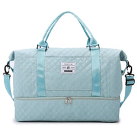 Large-Capacity Fitness Quilted Embroidered Yoga Bag