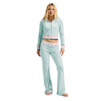Silver Fox Fleece Hooded Cardigan Two-Piece Set