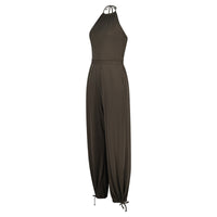 Women's Halter Beauty Back Fitness Jumpsuit