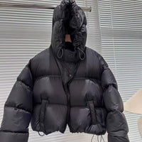 Down Cotton-padded Coat For Women Short Hood Cotton-padded Coat