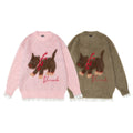 Idle Style Dog American Retro Easy Matching Pullover Sweater
