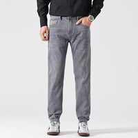 Classic Light Luxury Fit Slimming Retro Jeans Gray