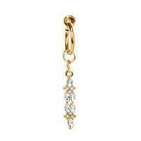 Heart-shaped Zircon Ring Without Perforation Body Piercing Jewelry Titanium Steel Inlaid Pearl Navel Nail