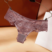 Lace Ladies Thong Transparent Hollow Out