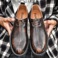 Men's Leather Shoes Outdoor Leisure British Martin Boots