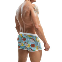 Summer Men's Nylon Printing Swim Briefs