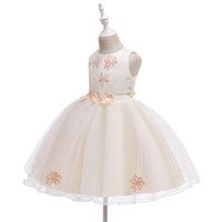Children's Dress Floral Princess Dress One Year Old Celebration Dress Girls Dress Mesh Flower Children's Dress