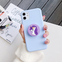Bracket shell cartoon anti-fall mobile phone case