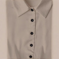 Elegant MinimalistSlim-fit Womens Top Short-sleeve Shirt