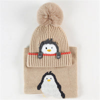 Boys And Girls Knitted Scarf Warm Winter Hat