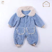 Baby Coral Fleece Climbing Suit Jumpsuit