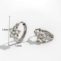 Sleek Stylish And Personalized Titanium Steel Stud Earrings With Diamond Accents