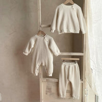 Autumn Baby Waffle Long Jumpsuit