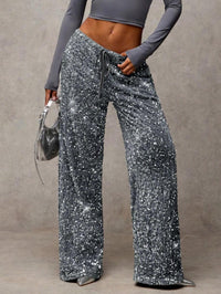 Fashionable Drawstring Slimming Straight-leg Pants For Women