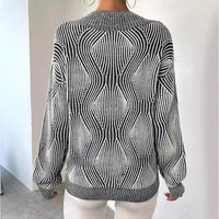 Large V-neck Pullover Fashionable Knitted Sweater