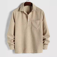 Solid Color Casual Men's New Long Sleeve Shirt