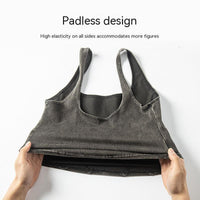 Denim Yoga Sports U-shaped Stretch Vest