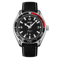 Rotating Dial Watch Outdoor Casual Business Waterproof Quartz Leather Strap For Men