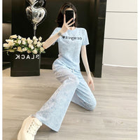 Women's Fashionable Slimming Casual Short-Sleeve Set