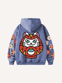 Fashion Casual Printed Polyester Sweater