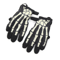 Skull Luminous Outdoor Non-slip Wear-resistant Full Finger Touch Screen Riding Gloves