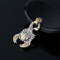 S925 Silver Modeling Item Ornaments Models Do Old Retro Flame Scorpion Thai Silver Pendant