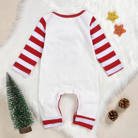 Deer head letter print long-sleeved bodysuit