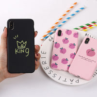 Crown pink queen TPU couple soft shell