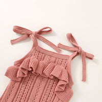 Baby Sling Plush Lace Romper