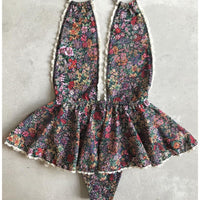 National style one-piece swimsuit