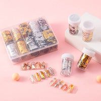 Nail Sally Net Starry Sky Paper Ins Wind Japanese Nail Art Gold Foil Fragments Sally Net Starry Sky Paper