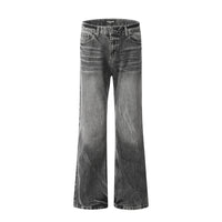 Heavy Industry Washed Old American Retro Straight-leg Denim Trousers Men