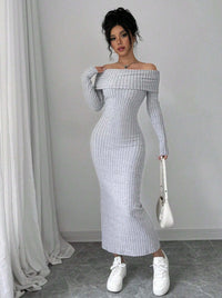 Long-sleeve Autumn Winter Long Dress Womens Clothing