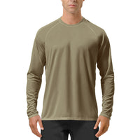 Quick-drying Solid Color Round Neck Sports Training Stretch Sun Protection Long Sleeve