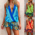 Ruffled Deep V Neck Jumpsuit