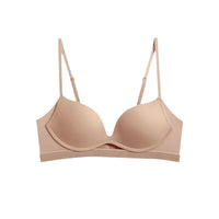 Glossy Surface Without A Scratch Nude Feel Women Without Steel Ring Small Breast Push Up Underwear